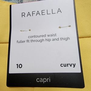 Rafaella Sport Yellow Capris Brand New